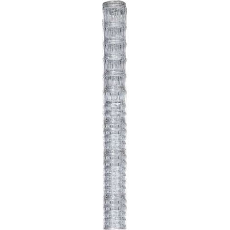Maison Exclusive - Gartenzaun Verzinkter Stahl 50x1,6 m Silbern (1/5)