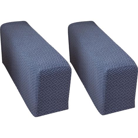 Sofa- oder Sesselarmlehnenbezüge – 2er-Set (grau-blaue Struktur, Größe M) (1/5)