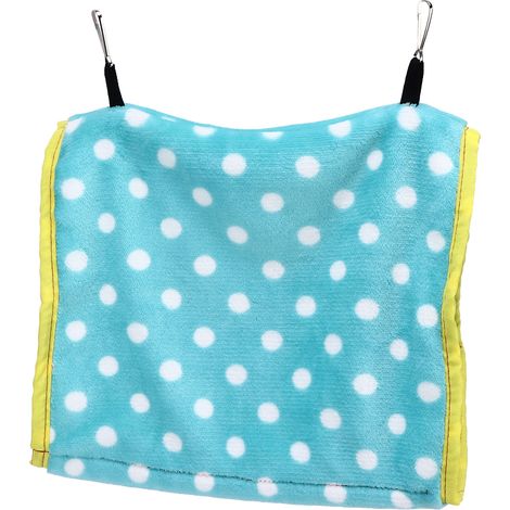 Lit pour oiseaux pliable, portable et confortable en flanelle, hamac triangulaire suspendu avec crochets pour perroquets, hamsters et écureuils - Vert (1/5)