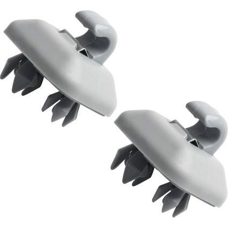 2 Pièces Clip de Pare-Soleil Intérieur, MoreChioce 8U0857562A Crochet de Suspension en Plastique pour Pare-Soleil Compatible avec A1 A3 A4L A5 A6L A7 Q3 Q5 Q7 TT 8E0857563A,Gris-RAPANDA (1/5)