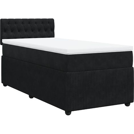 Maison Exclusive - Boxspringbett mit Matratze Schwarz 80x200 cm S