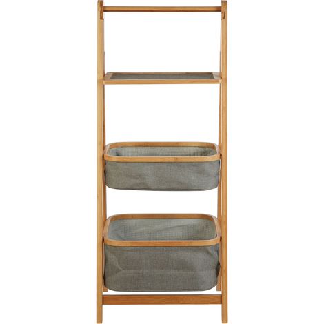 Premier Housewares Carrick 3 Tier Storage Unit Corner Shelf Corner Wall Shelf Rustic Small 26 x 10 (1/5)