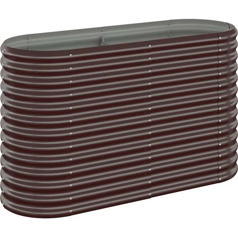 Maison Exclusive - Hochbeet Verzinkter Stahl 114x40x68 cm Braun (1/5)