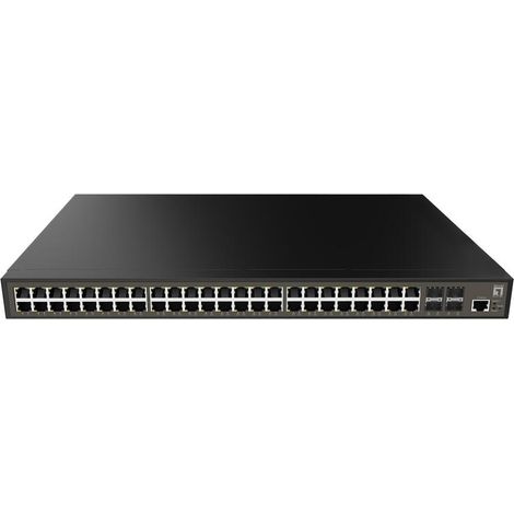 LevelOne GEL-5271 Conmutador Gigabit Gestionado L2 Plus de 52 puertos, 48 x 1GbE RJ45, 2 x 1GbE SFP, 2 x 1/2.5GbE SFP (1/2)