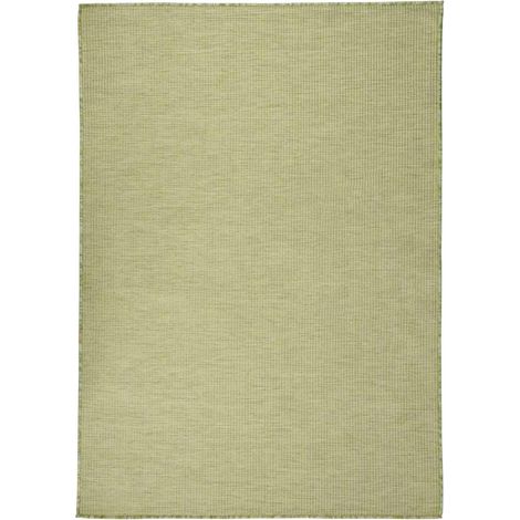 Tapis à tissage plat d'extérieur 200x280 cm Vert (1/5)
