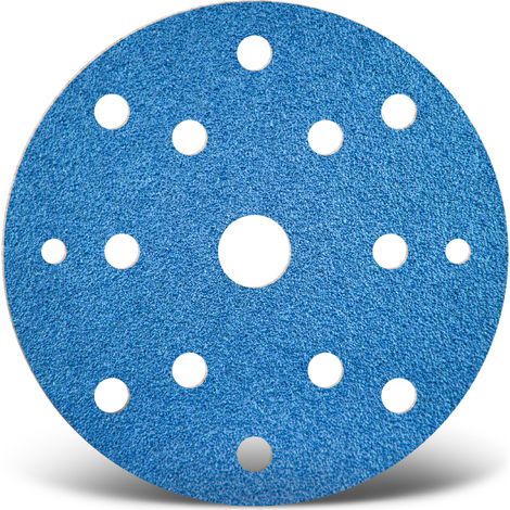MENZER Blue Klett-Schleifscheiben, 150 mm, 15-Loch, f. Exzenterschleifer, Zirkonkorund (25 Stk.) K120