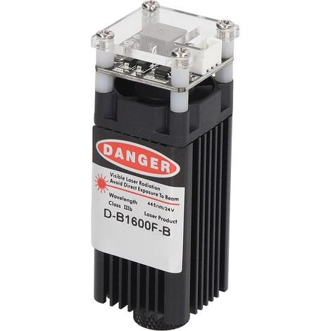 DC24V 445nm 1,6W 3D-Drucklaserkopf aus Aluminiumlegierung mit Kühlventilator (1/5)