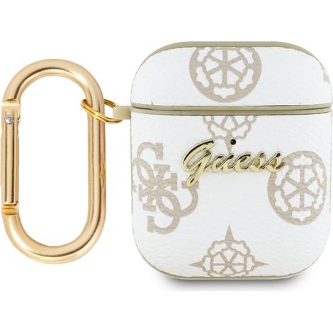 Étui pour AirPods 1 Guess 4G avec crochet blanc (1/3)