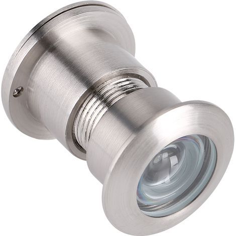 28 mm breiter Sichtwinkel durch ein Guckloch mit robuster Sichtschutzabdeckung, gebürstetes Chrom (1/5)