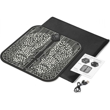 Tapis De Massage Pour Pieds - Technologie Microcourant - 6 Modes - 19 Niveaux D'intensité - Usage Domestique Et Bureau - 1 Pièce (1/5)