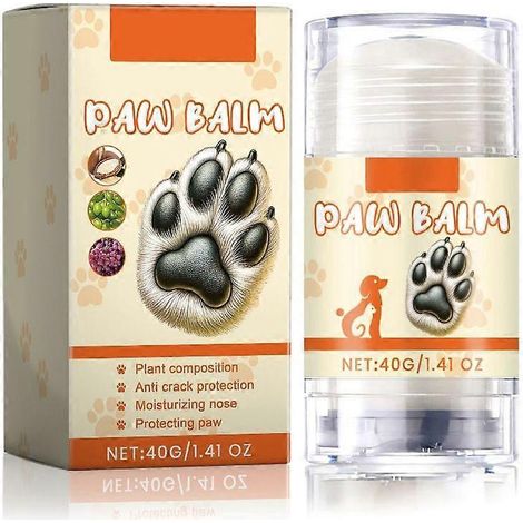 Baume hydratant pour coussinets Natural Paws Care pour chiens et chats, prévenant les crevasses
