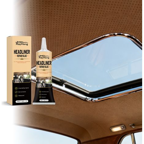 Colle de réparation pour toit de voiture, colle flexible pour la rénovation et la réparation quotidienne de l'intérieur du toit de votre voiture – 50 ml (1/5)