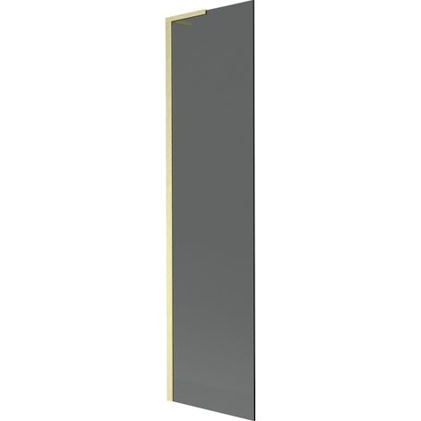 Mexen Next L Badewannen-Abtrennung 1-flügelig 50 x 150 cm, grafit, gebürstet gold - 895-050-000-03-40-55 (1/5)