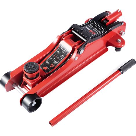 Car Jack Hydraulic 2.5 Ton Hydraulic Low Profile Floor Jack Heavy Duty Trolley Jack for Car Van Garage Tyre Repair Change Tire Emergency Tool (Red)
