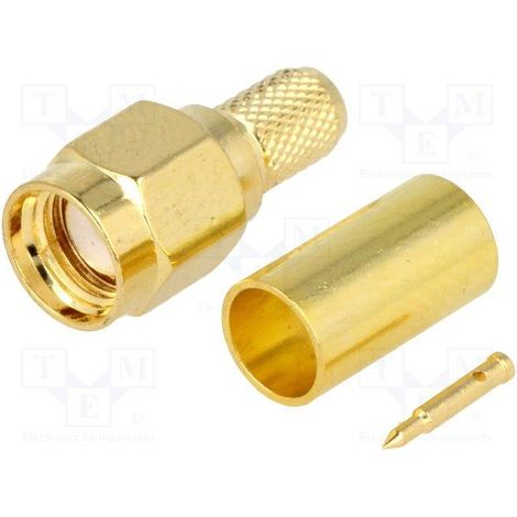 Conector SMA Macho RG58 CRIMPAR Pin Central Macho