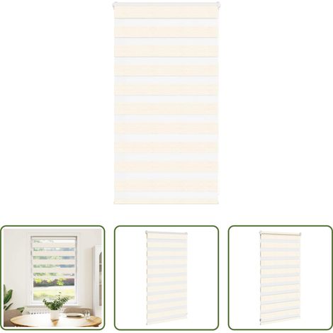 vidaXL Marmorbeige -  Doppelrollo Marmorbeige 70x100 cm Stoffbreite 65,9 cm Polyester (1/5)
