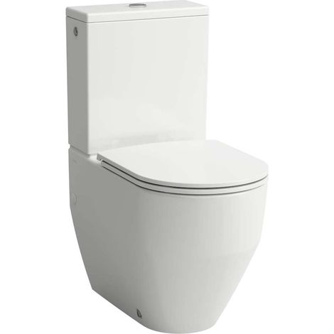 Laufen Pro - Set completo WC a terra monoblocco, scarico posteriore/inferiore, SoftClose, bianco H8679530009701 (1/5)