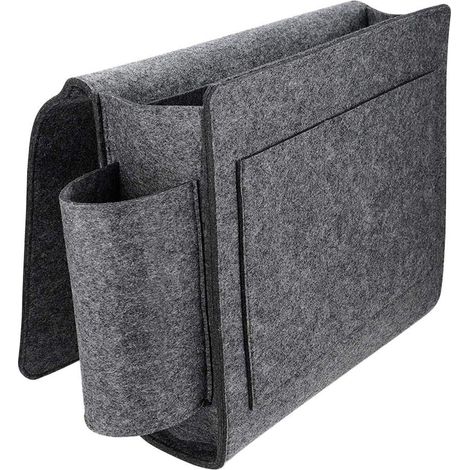 Betttasche, Kinderregal, Organizer, umweltfreundlicher Filz, extra großer Nachttisch für Bett, Tisch und Sofa, Grau (1/5)
