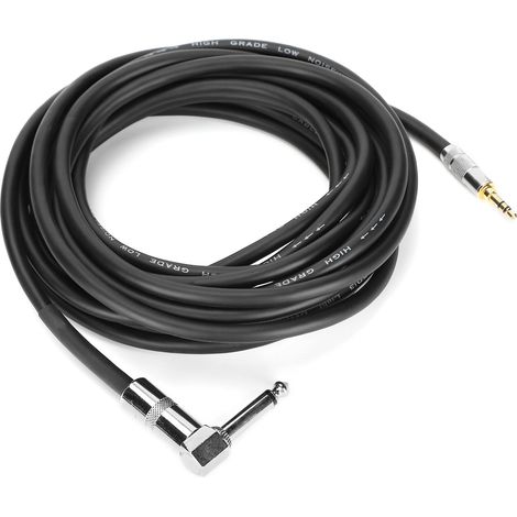 Câble audio stéréo JORINDO 6,35 mm mâle vers 3,5 mm mâle pour guitare, piano, amplificateur et téléphones portables JD6091 - 5 m / 16,4 pi (1/5)