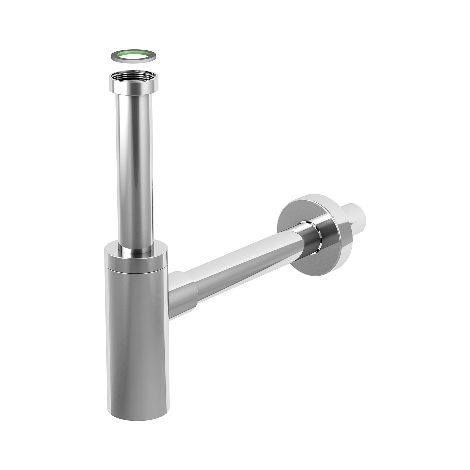 Sifone darredo per lavabo inox mater 1"1/4 x 32 finitura nero opaco