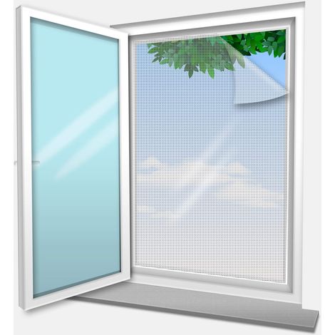 Voile Moustiquaire pour fenêtre 100x100 cm Blanc (lot de 3 pc) (1/4)