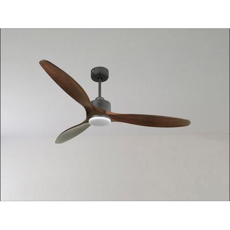 Modulo Slim de Klassfan - Ventilateur de plafond et destratificateur moteur DC chocolat et bois noir 30 à 60 m² (1/5)