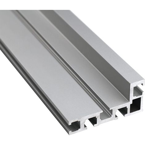 Rail à rainure en T onglet Type 75 800mm Track Aluminium de guidage T-Slot pour bricolage, scie circulaire sur table travail du bois Mini rail - (1/5)