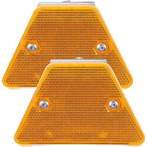 Einfach zu installierende, reflektierende Straßenmarkierungen aus Polycarbonat, 2er-Set, hohe Sichtbarkeit von beiden Straßenseiten, für den Einsatz am Straßenrand (1/5)