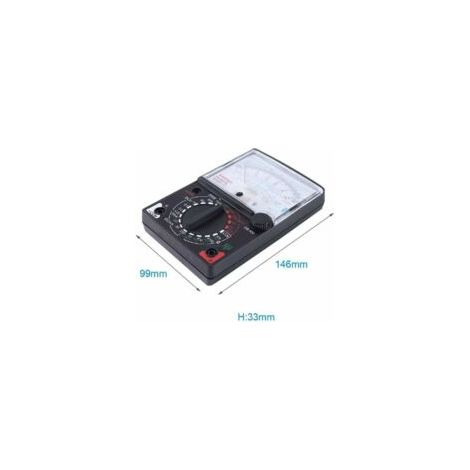 Multimetro analogico Tester AC/DC Voltmetro Amperometro Ohmetro Multimetro analogico Misura di tensione, corrente e resistenza - Crezuo