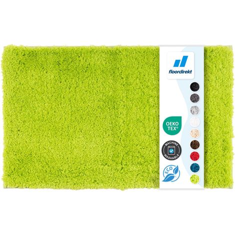 Tapis de Bain à Poils Longs Sky Soft Vert pomme 70 x 120 cm
