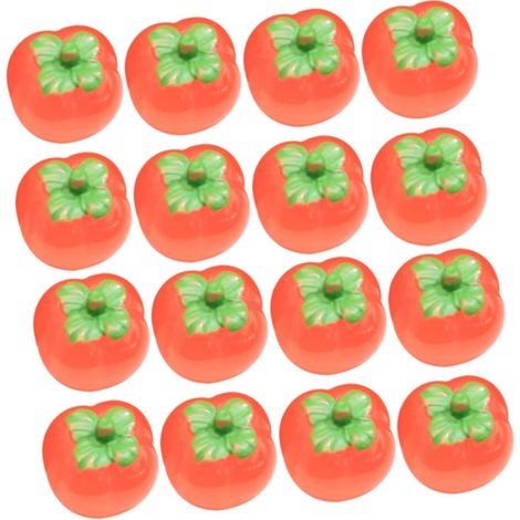 Mini Kaki Artificiel Réaliste en Résine Lot de 20 Pièces (1/5)