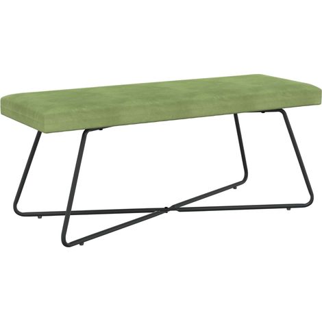 panchina Verde chiaro 110 x 40 x 45 cm Velluto vidaXL