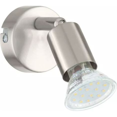 Eglo spot led buzz 3w attacco gu10 colore nickel opaco 92595 (1/7)