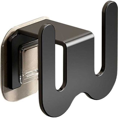 Étagère à chaussures en aluminium sans perçage – 3 niveaux, noir mat, design moderne et compact pour chambre ou salle de bain (1/4)