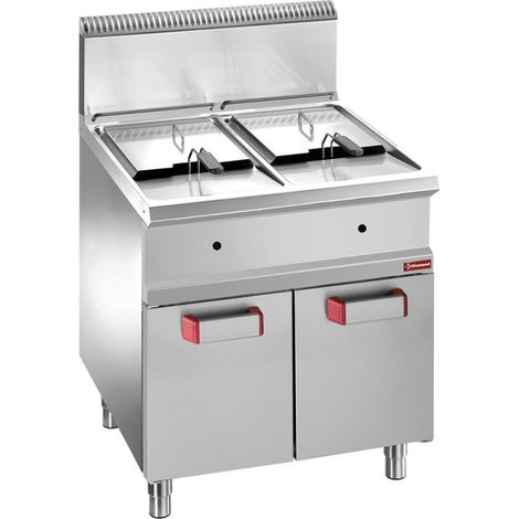 Friteuse gaz 2 x 14 lt sur armoire - Diamond (1/4)
