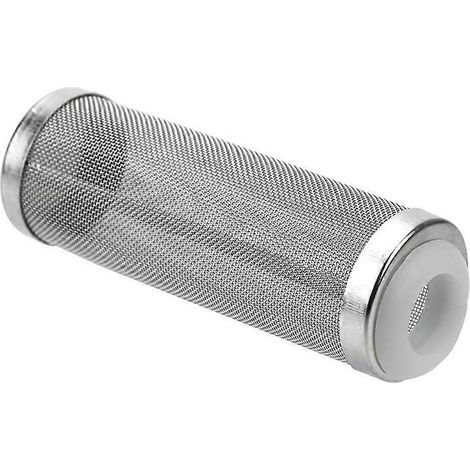 Accessoires pour aquarium - Filtre en acier inoxydable - Entrée d'eau - Protection - Filtre cylindrique spécial pour crevettes ( ) (1/3)