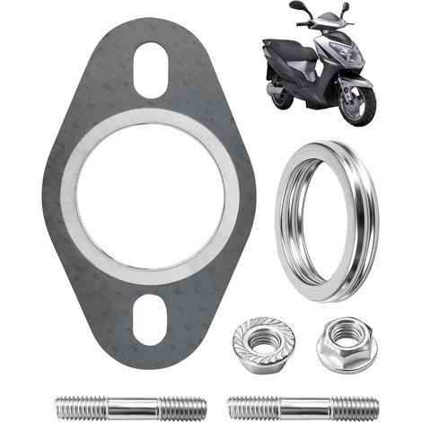 Kit de joints et goujons pour pot d'échappement scooter 50cc 2T (1/5)