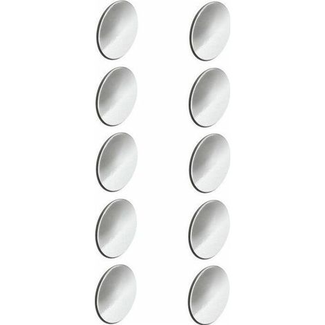 10x cache vis autocollant adhésif couleur chrome diamètre 16mm (1/2)