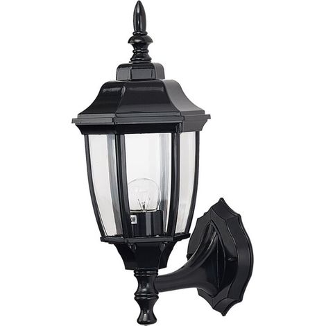 Applique murale d'extérieur avec détecteur de mouvement PIR 1 ampoule E27 Max 100 W Panneaux en verre transparent IP43 [Classe énergétique A++] (1/4)