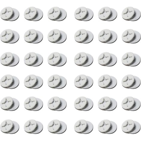 Lot de boutons de fixation pour moustiquaire, fenêtre, moustiquaire, fenêtre de toit, sans perçage 36PCS Blanc - Boucle en plastique (1/5)