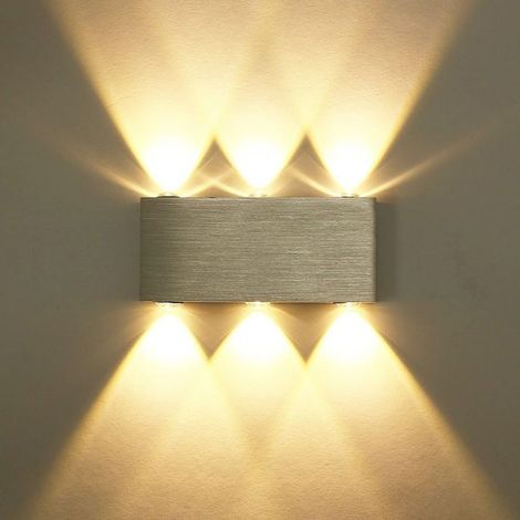 Wall light Wall-mounted LED 6W Lamp Wall-mounted With 6 Led lighting Decorative Indoor Light Modern in Aluminum For Bedroom Stairs Living room Office Porch Boutique- (1/4)