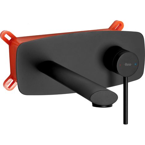 GRIFO DE LAVABO EMPOTRADO OVALADO NEGRO + CAJA SKU REA-B8860 (1/5)