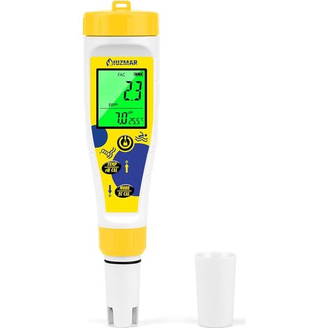 Testeur de Chlore et de pH pour Piscine 7 en 1 pH Sel Mètre (1/5)