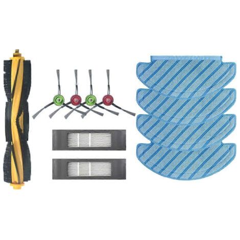 BARKBUSTERS Pour aspirateur robot ECOVACS DEEBOT OZMO 920 950 T8 T9 AIVI MAX N8 PRO : brosse principale/latérale, filtre HEPA et lingettes de nettoyage (1/5)