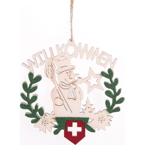 Nouvelle décoration de Noël pendentif en bois lettre creuse de Noël suspendus suspendus fournitures de décoration de la maison de Noël