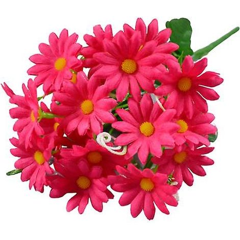 Bouquet de camomille artificiel écologique et frais, composition moderne. Arrangement floral moderne et réaliste.rose rouge (1/5)