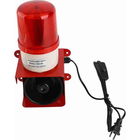 Ortviai Alarme Sonore et Lumineuse Industrielle 130 dB avec Stroboscope LED, IP54, 110-220 V (1/5)