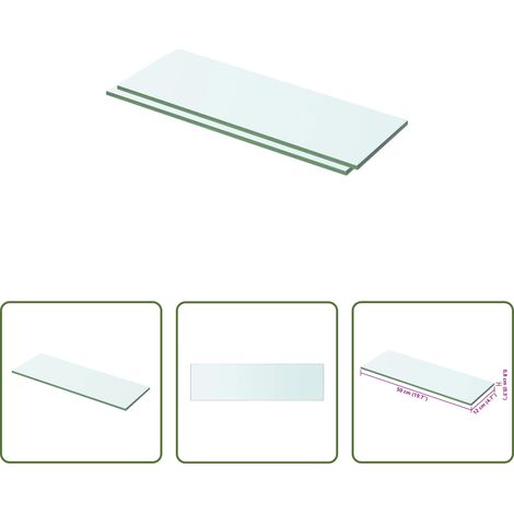 Wandregal - Regalböden 2 Stk. Glas Transparent 50x12 cm (1/5)