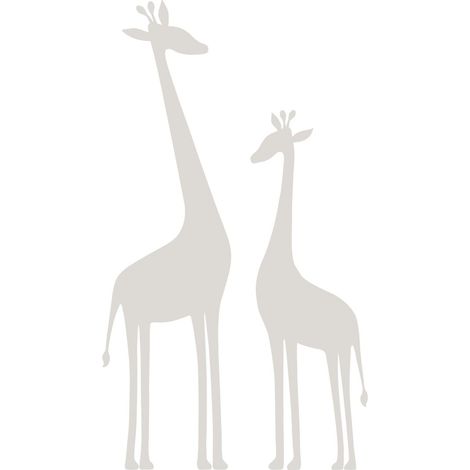 papier peint panoramique girafes gris chaud - Origin Wallcoverings (1/5)