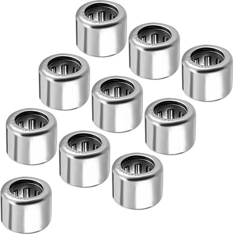 10pcs Aiguille Rouleau Roulements - [6mm x 10mm x 8mm] Ouvert Terminal pour Boîte Vitesses Emploi, Chrome Acier Rouleaux (1/4)